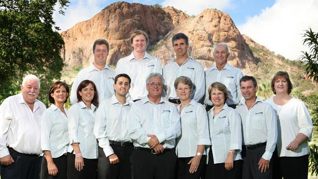 Team Tyrell members (from back, left) Rob McCahill, Ray Gartrell, Sen-Sgt Dale Last, Vern Veitch and (front) Cr Brian Hewett, Suzanne Blom, Natalie Marr, Cr David Crisafulli, Cr Les Tyrell, Cr Deanne Bell, Cr Jenny Lane, Tony Parsons and Brenda-Anne Parfitt, pictured in December 2007.