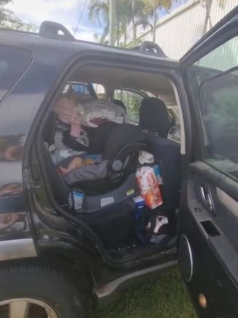 The Taylor’s car loaded with their possessions as they pack up their life and move to another campsite. Picture: Sushannah Taylor