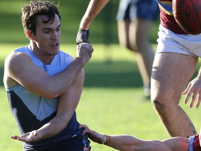 Harry Crothers was among Old Camberwell’s best players in its win over Peninsula. Picture: Stuart Milligan