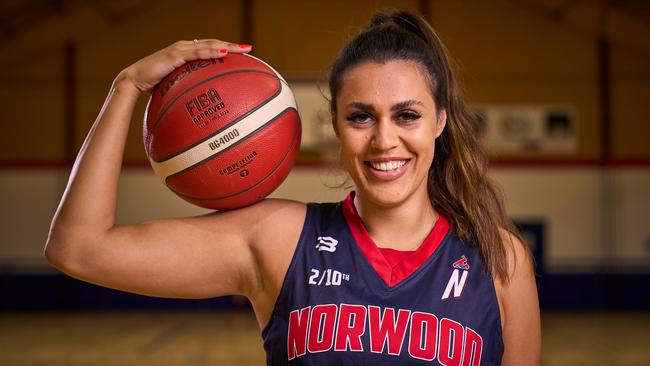 WNBL Lighting and Norwood basketballer, Alex Wilson is at the top of her game. Picture: Matt Loxton