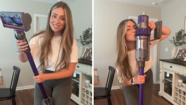 The Dyson V10 is heavily reduced this Boxing Day. Picture: TikTok@kendallfaithtoole