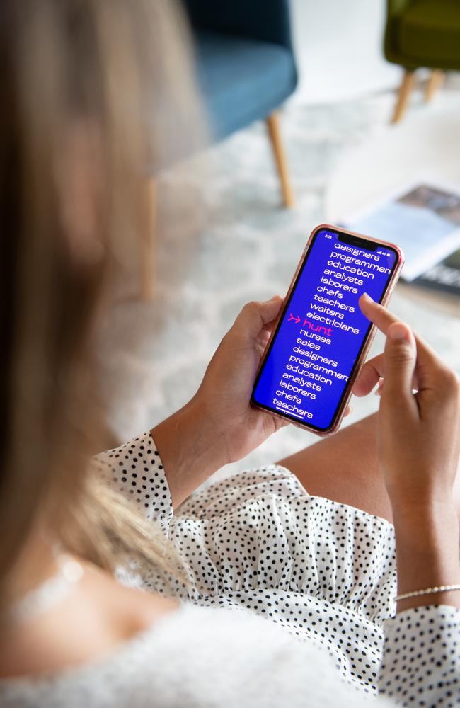 New recruitment mobile app Hunt. Photo: Supplied.