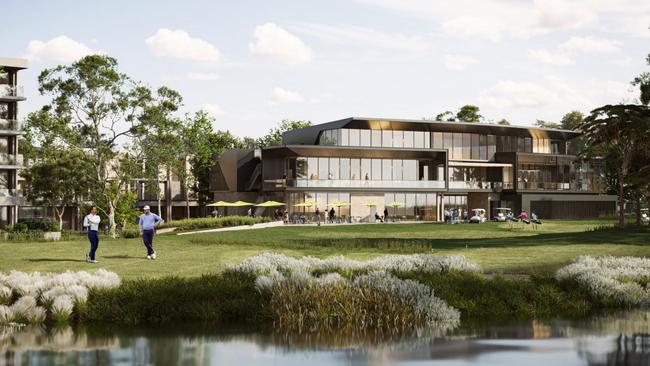 The 18-hole golf course will be reconfigured to make way for the homes and new three-storey clubhouse.