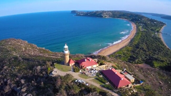 The Barrenjoey Lighthouse complex at the northern bend of Palm Beach. There is a proposal to allow overnight visitors stay on the headland. Picture: Australian Network Productions