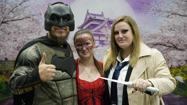 OZ Comic-Con Gallery. OZ comic at Melbourne Exhibition and Convention Centre. Matthew Taylor, Naomi Walker and Jessica Perkins . Picture: Valeriu Campan