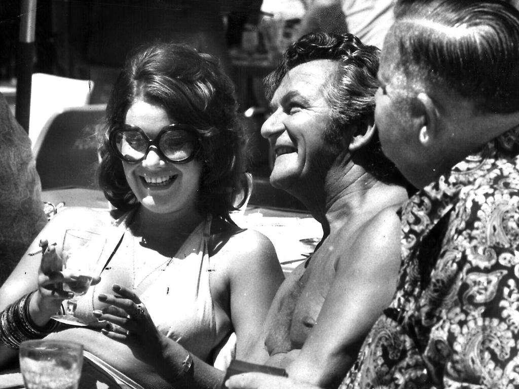 Mr Joyce mentioned Bob Hawke (C), pictured here with parliament secretary Glenda Bowden and then president of the ALP Queensland, Sir Jack Egerton. Picture: News Limited