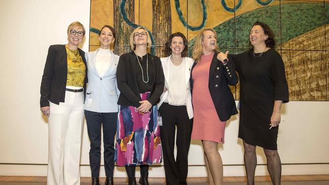 Independents Zali Steggall, Sophie Scamps, Zali Steggall, Allegra Spender, Kylea Tink and Monique Ryan in 2022. Picture: NCA NewsWire / Gary Ramage