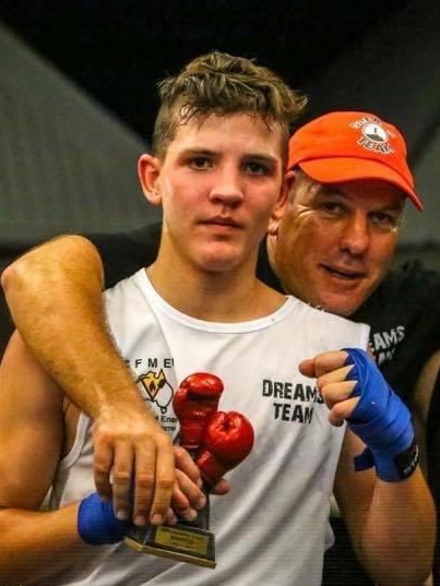 Noah Hooper and his dad Shane.