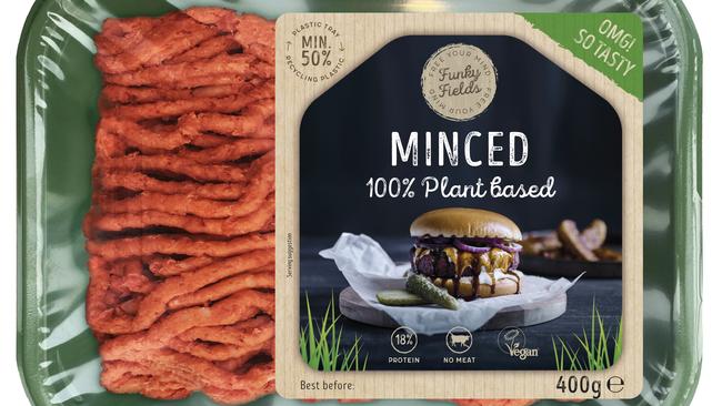 Plant-based product, Minced, is packaged to look like meat for sale in Australian supermarkets, despite it containing no meat. (Pic: Supplied)