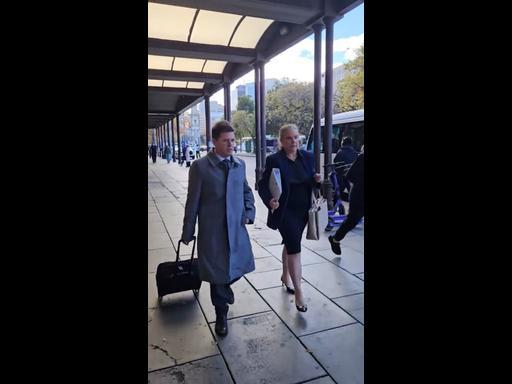 Enzo Belperio leaves legal conduct tribunal for alleged sexual assault
