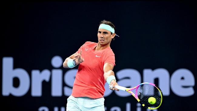 Rafael Nadal showed promising signs in his first match in almost a year. Picture: Bradley Kanaris/Getty Images