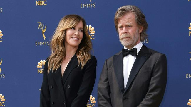 Huffman and Macy at last year’s Emmy Awards. Picture: Valerie Macon/AFP