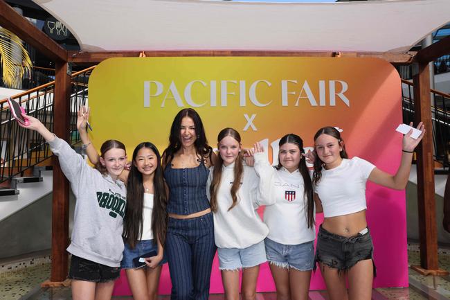 Leila Grace Hall, Ruby Zheng, Anna Paul, Poppy Gray, Cara Katipa and Nakia Brown at Pacific Fair Beauty Weekend with Anna Paul. Picture, Portia Large.