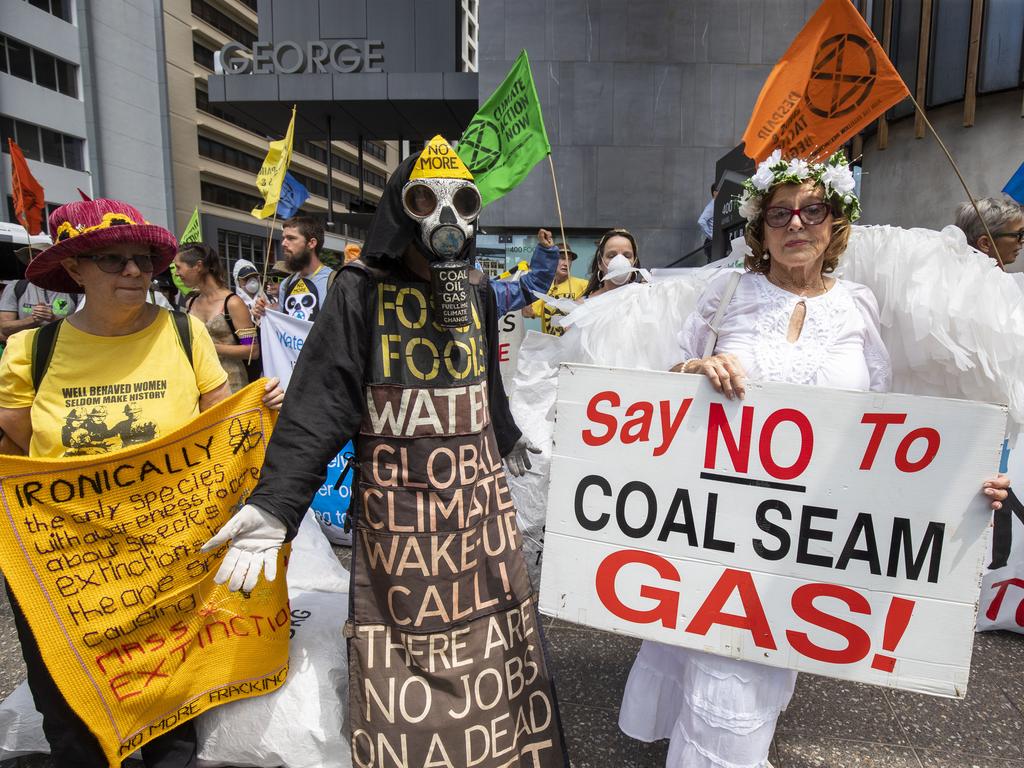 Extinction Rebellion ‘spring rebellion’ protests in Brisbane. Picture: Glenn Hunt/AAP