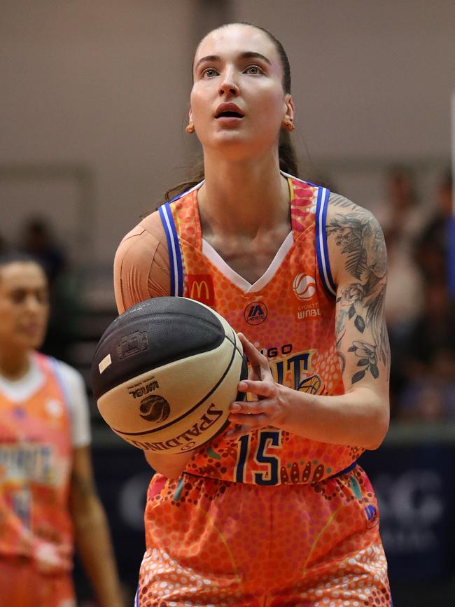 Bendigo Spirit and Opals player Anneli Maley. (Photo by Kelly Defina/Getty Images)