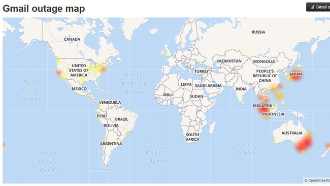 Services across US, Japan, Malaysia and Australia have been most severely affected, according to outage tracking website Down Detector.