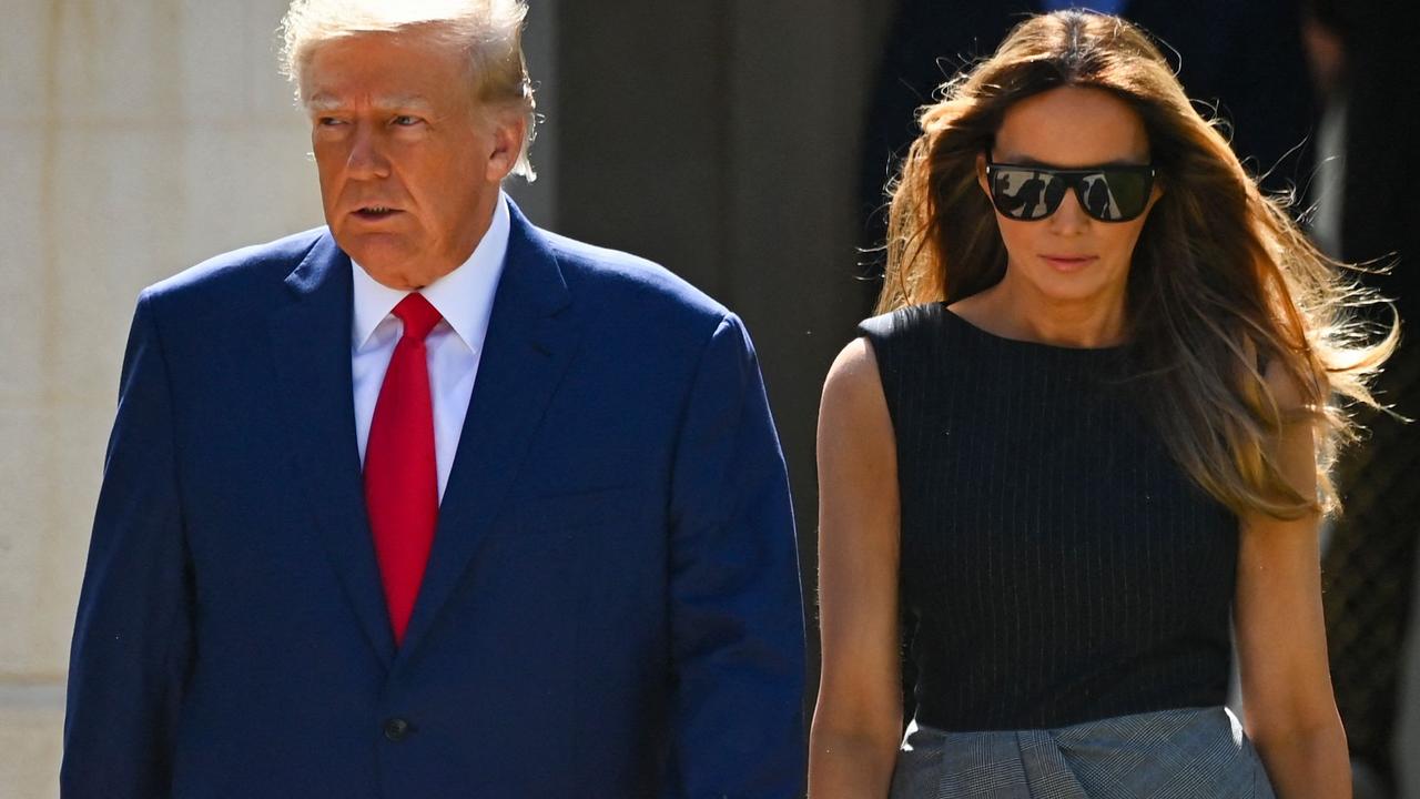 Donald and Melania Trump after voting in the midterm elections on Tuesday. Picture: Eva Marie Uzcategui/AFP