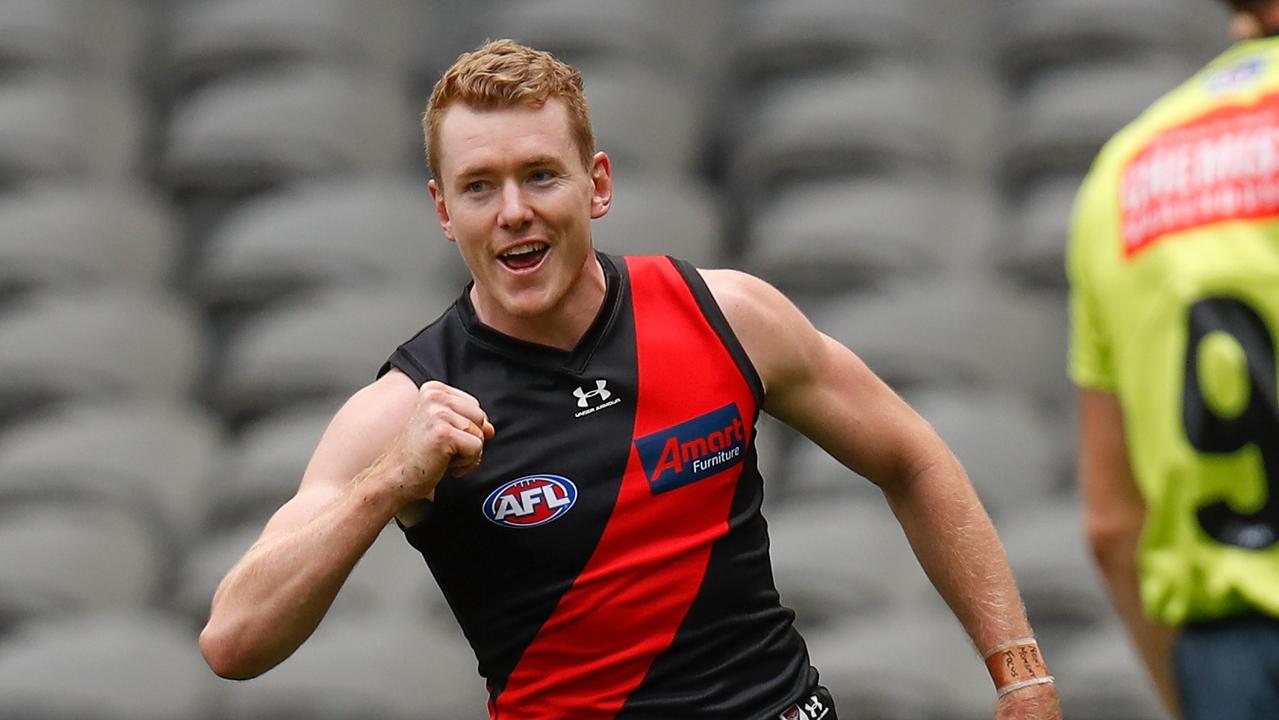Jacob Townsend impressed in his first game for Essendon. Picture: Michael Willson