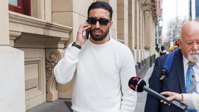 Adam Tiba leaves the Melbourne Supreme Court on Thursday. Picture: Aaron Francis