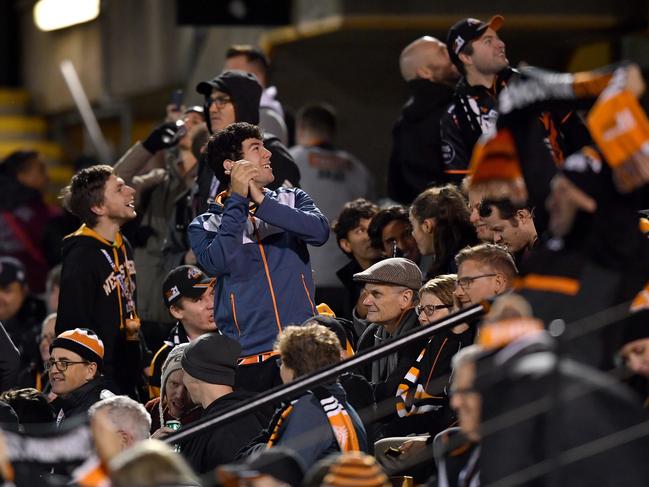 Wests Tigers captain James Tamou has praised the Leichhardt Oval faithful as the Panthers versus Tigers rivalry heats up. Picture: Gregg Porteous / NRL Photos