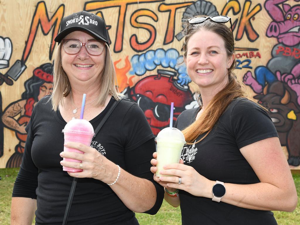 Angela Clarke and Charlene Dawson. Meatstock Festival, Toowoomba showgrounds. April 2022