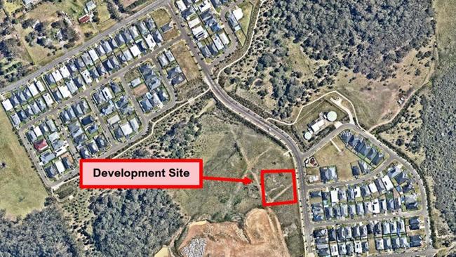 Development application for a 125 place childcare centre at Wyee in Lake Macquarie. Aerial shot