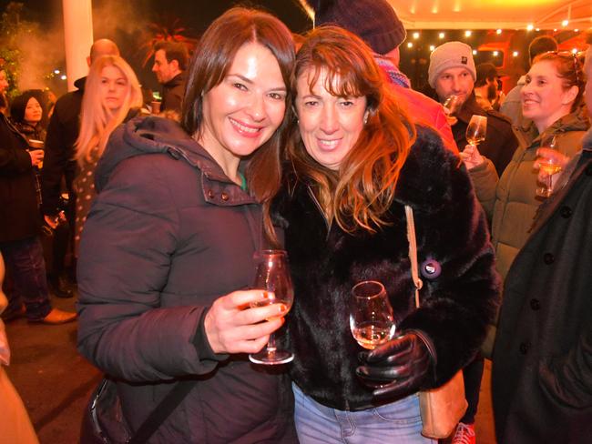 Mandy and Betty at the Whisky, Wine and Fire Festival 2024 at the Caulfield Racecourse. Picture: Jack Colantuono