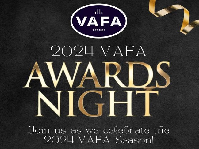 The 2024 VictorianÂ Amateur Football Association (VAFA) Awards Night will kick off at 7pm at the San Remo Ballroom in Carlton North on Wednesday. Picture: VAFA