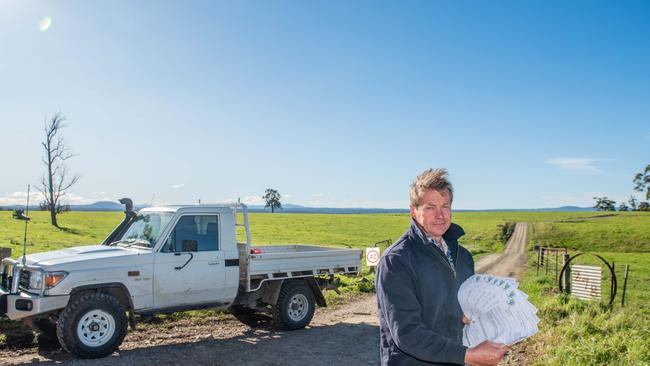 Bete Bolong farmer Chris Nixon is upset with a farm rates increase in East Gippsland Shire of close to 14 per cent. Picture: Laura Ferguson