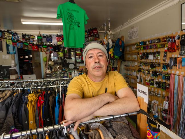 Wayne Webb fears he will be forced to sell his business The Climbing Shop. Picture: Jason Edwards