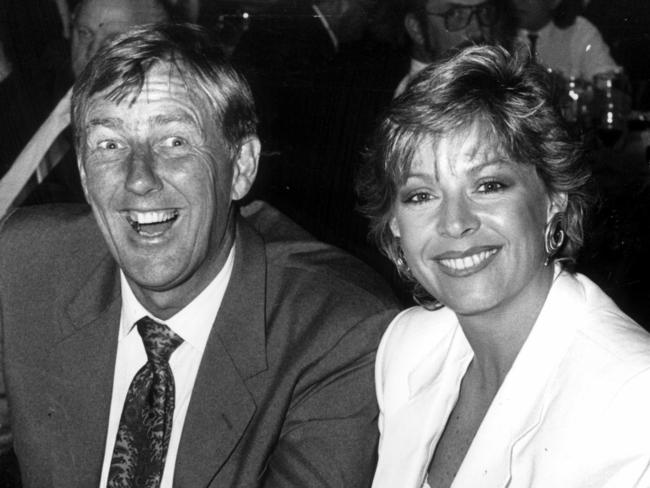 John Singleton and his former wife, TV journalist Liz Hayes. Picture: John Russell