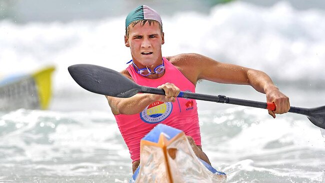 Ky Kinsela in action at the Queensland State surf life saving championships. Picture: Harvpix