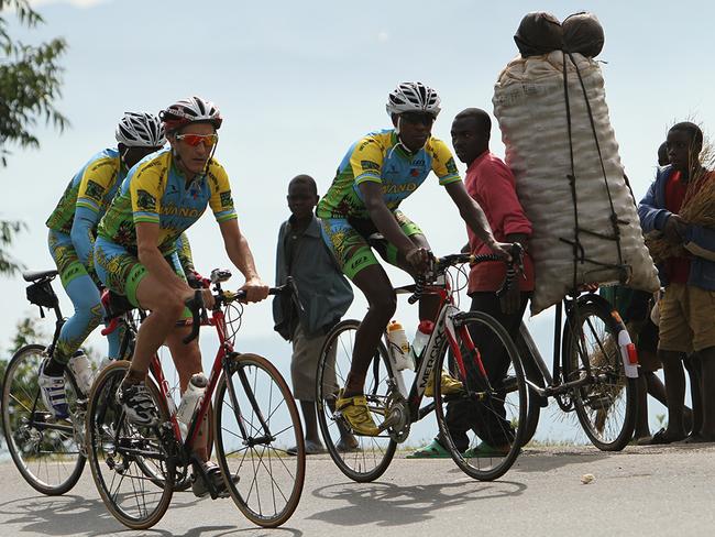 A scene from the documentary &lt;i&gt;Rising From Ashes&lt;/i&gt;, about the Rwandan cycling team.