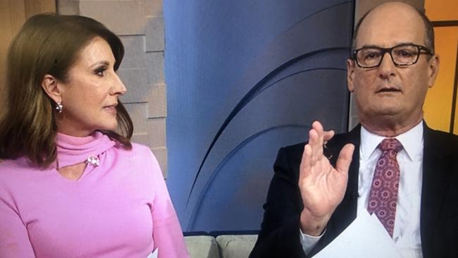 An emotional David Koch announces his departure from Sunrise as co-host Natalie Barr watched on.