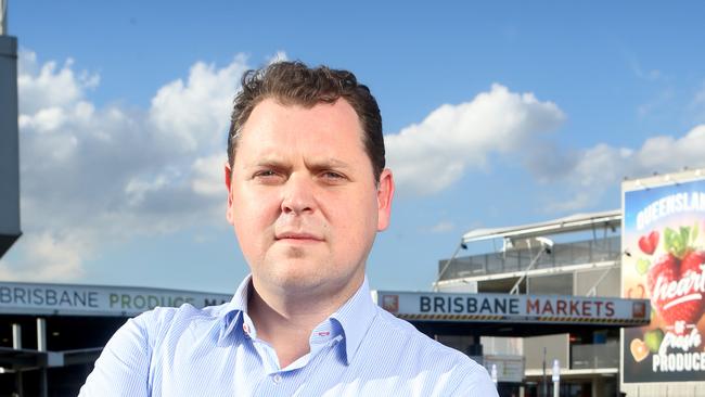 Doug Tynan outside the Rocklea Markets where he used to be a forklift driver. (AAP Image/Steve Pohlner)