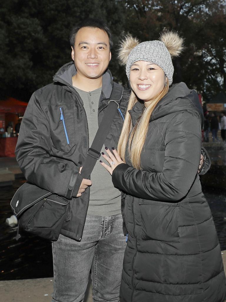 <p>Sei Man Sung and Stephanie Dang from Sydney at the final Street Eats at Franko event for the season. Picture: PATRICK GEE</p>