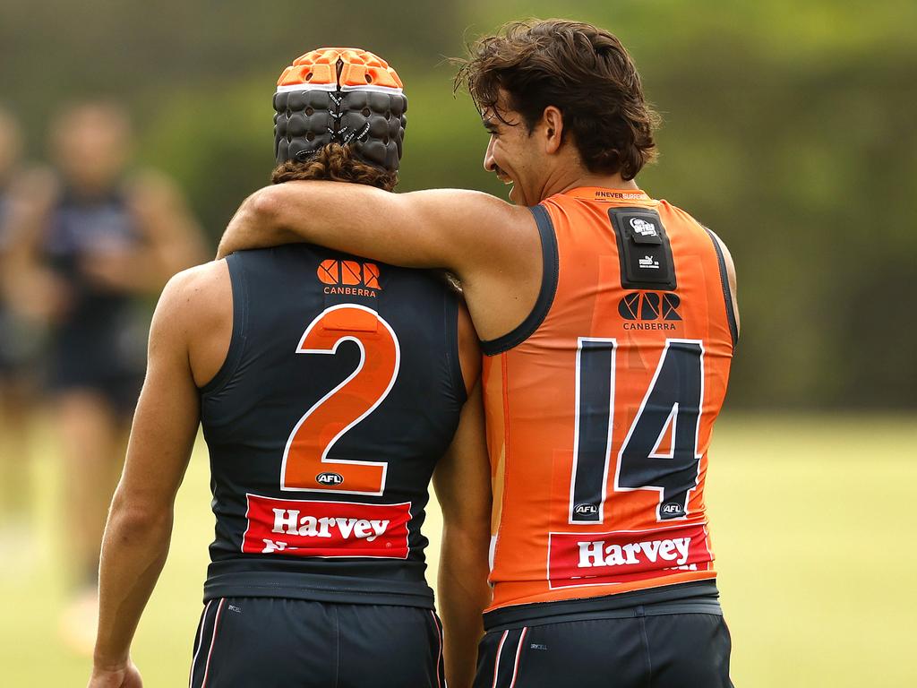 Aaron Cadman and Darcy Jones fighting for a spot in GWS Giants’ forward ...