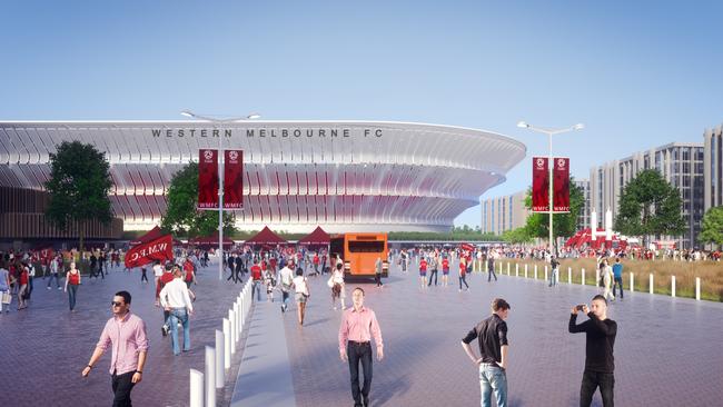 A mock up of what the planned Western Melbourne stadium will look like. Picture: Supplied