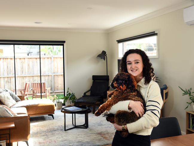 With an occupational therapist entry-level wage Beth Crosby was facing a long commute to work when she began looking to buy a home. Then she was offered a $20,000 discount on a block of land in a Villawood Properties estate that helped get her and partner Ethan, as well as their dog Nova, on the path to building a new home. Today Villawood have upped the funding to $35,000 for care workers as the cost of buying a home and the cost of living rise. And Ms Crosby said it was a lifeline to home ownership that care workers sorely needed.