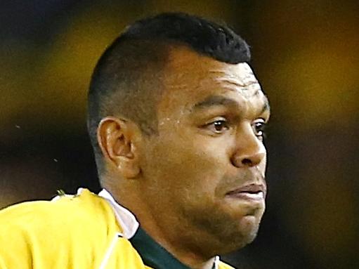 Wallabies v France at Etihad Stadium. Kurtley Beale carries the ball forward . Pic: Michael Klein. Saturday June 14, 2014.