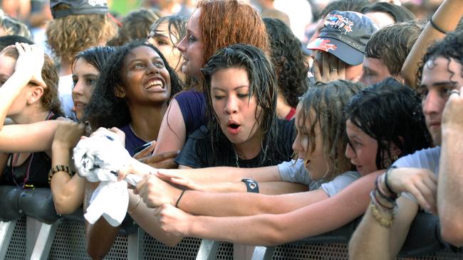 Bassinthegrass These girls were excited to get a shirt from local band Enth Degree.