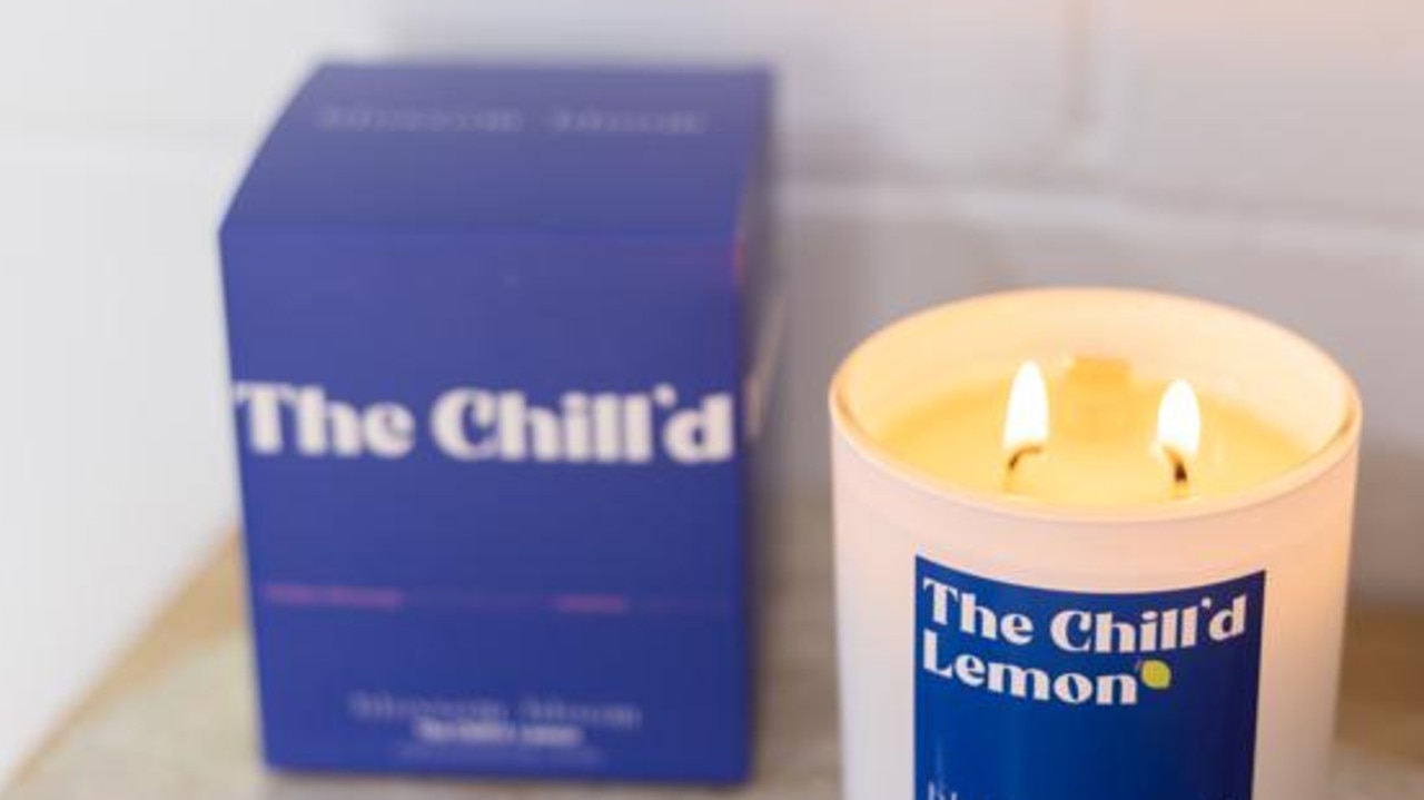 Colourful candle by Blossom + Bloom. Photo: Ginger + Mint