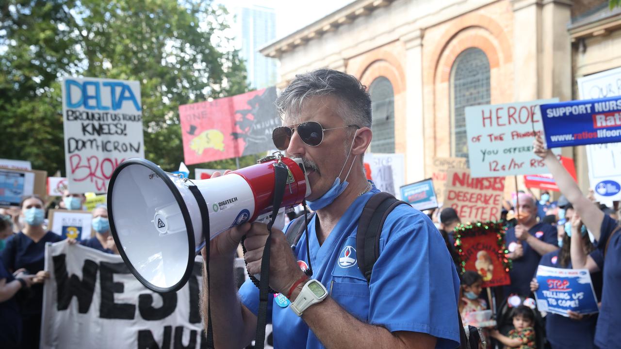 The strike saw thousands of nurses and midwives walk off the job. Picture: NCA NewsWire / David Swift