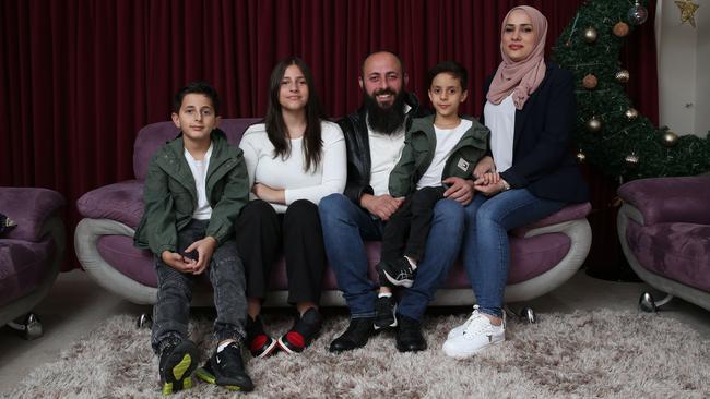 The Saleh family at home in Casula. Picture: Britta Campion