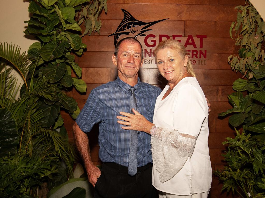 Tommy and Julie Abdoo enjoys the 2019 Darwin Cup. Picture: KERI MEGELUS