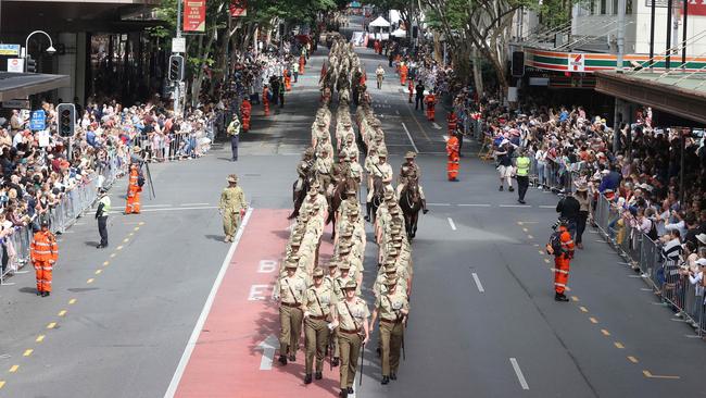 ANZAC day march, Brisbane. Picture: Liam Kidston