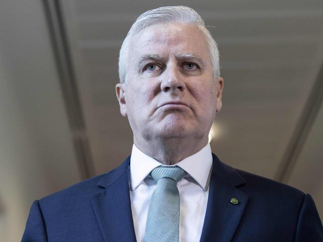 CANBERRA, AUSTRALIA- NewsWire Photos FEBRUARY 15, 2021:Michael McCormack during morning press conferences in Parliament House in Canberra. Picture: NCA NewsWire / Gary Ramage