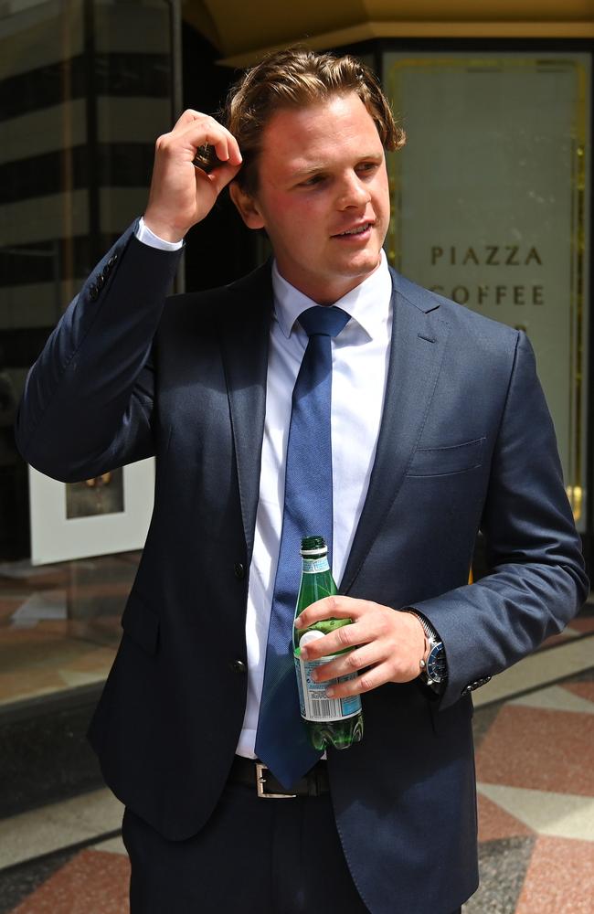 Joshua Wilson outside Downing Centre Local Court after he was sentenced. Picture: NCA NewsWire/Steven Saphore