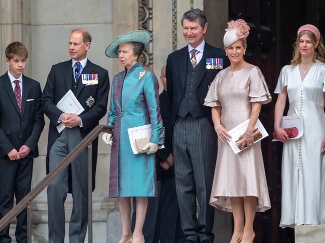 Princess Anne, Sir Tim Laurence, Prince Edward, Sophie and the couple’s children will appear. Picture: Getty Images