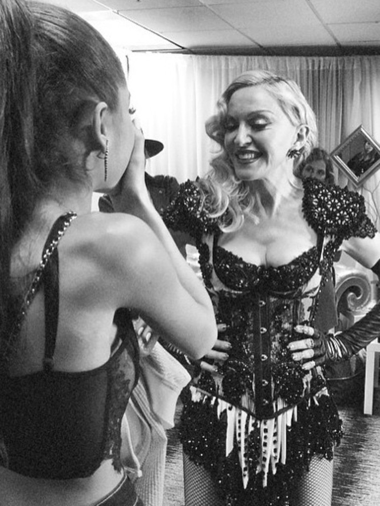 Ariana Grande seems a little starstruck: “Loves gonna lift me up!!!! @madonna.” Picture: Arianna Grande/ Instagram